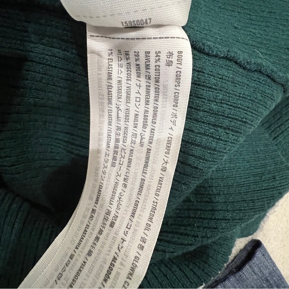 Abercrombie & Fitch Dress Womens Long Sleeve Ribbed Mini Sweater Green Size MP - Picture 12 of 13